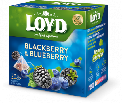 Ceai infuzie de mure si afine piramide Loyd 20x2g