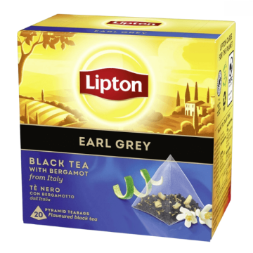 Ceai negru Earl Grey cu Bergamota Piramide Lipton Chai