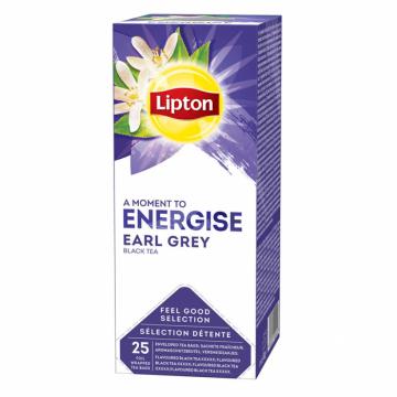 Ceai negru Lipton Energize Earl Grey 25 plicuri