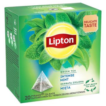Ceai verde cu menta piramide Lipton 20x1.6g