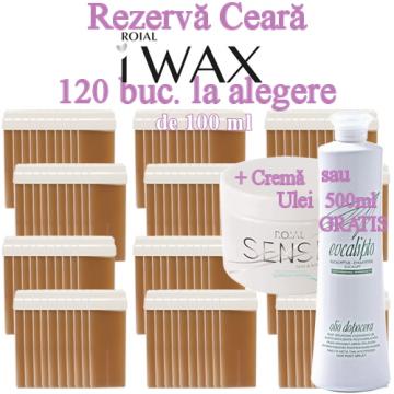 Ceara epilat perlata 100ml - Roial iWax 120 buc la alegere