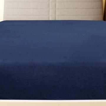 Cearsaf de pat cu elastic, bleumarin, 140x200 cm