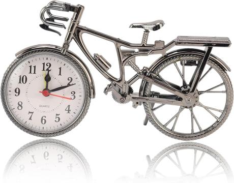 Ceas desteptator de masa Vintage Bike cu forma de bicicleta
