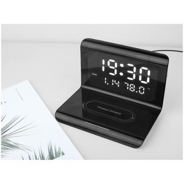 Ceas digital cu alarma si incarcare wireless