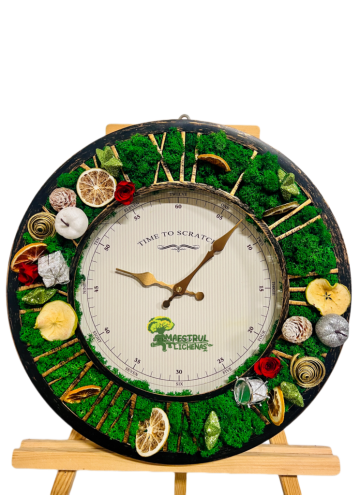 Ceas vintage Multicolor 6, decor cu fructe