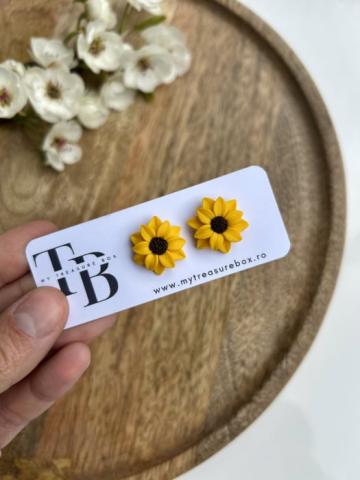 Cercei Floarea Soarelui Studs