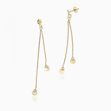 Cercei argint 925 placat aur galben 24k Drops