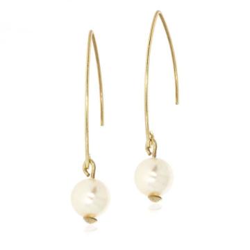Cercei argint 925 placat aur galben 24k Pearl Drop