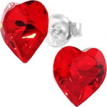 Cercei argint 925 si swarovski Heart Ligt Siam