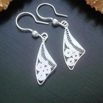 Cercei argint Silver Swirls Earrings