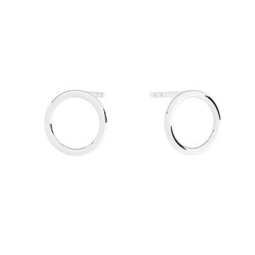Cercei cercuri mici cu tija, 6.5mm, argint 925
