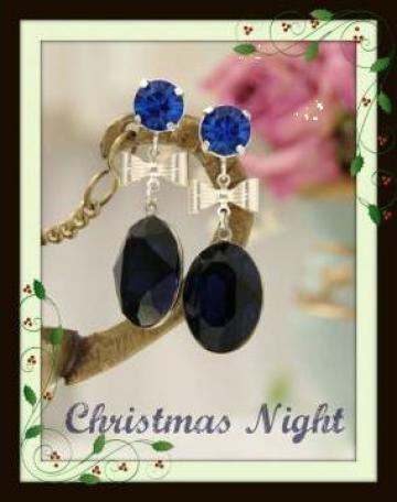 Cercei cu cristale Swarovski - Christmas Night