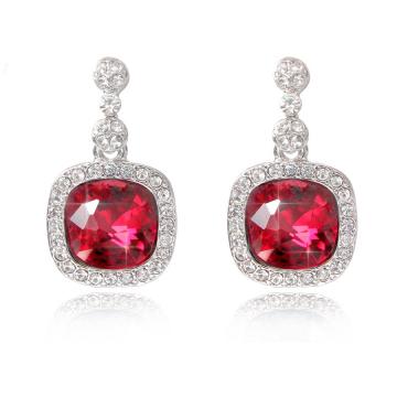 Cercei cu cristale Swarovski Ruby - Parure Milano