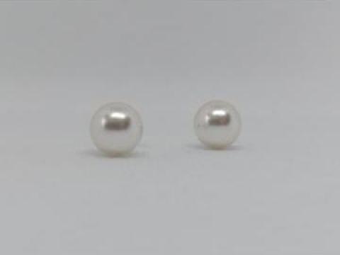 Cercei cu perle crystal white 8 mm