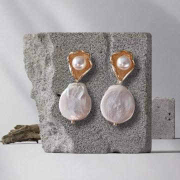 Cercei cu perle naturale drop