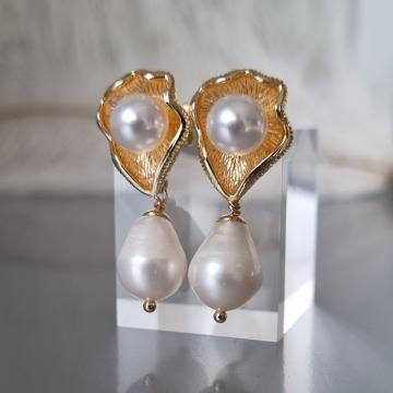 Cercei cu perle naturale drop