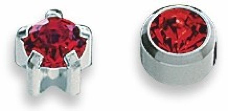 Cercei granat inox