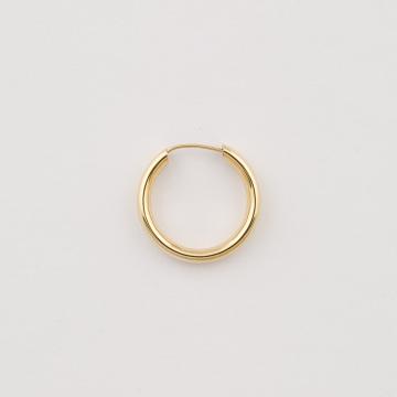 Cercei rotunzi - piercing din aur galben de 14K