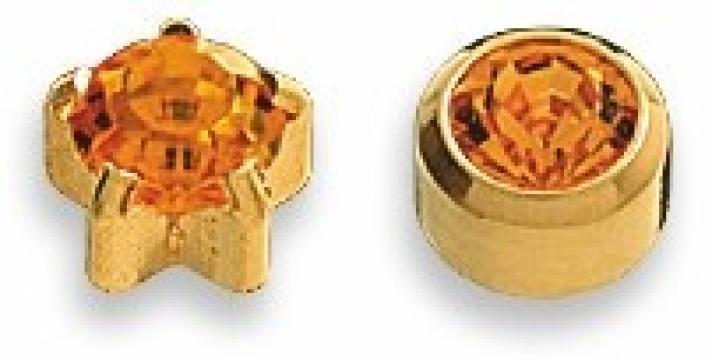 Cercei topaz placati aur