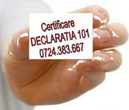 Certificare declaratie impozit pe profit - Declaratia 101