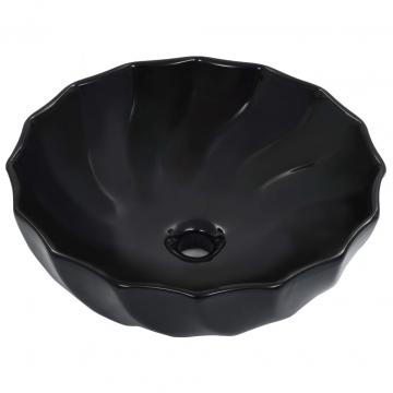 Chiuveta de baie, negru, 46 x 17 cm, ceramica