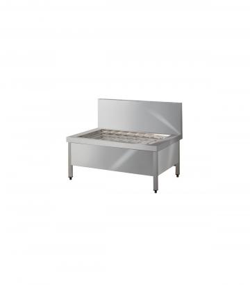 Chiuveta spalator pentru oale, cu 1 cuva, 1200 mm, din inox