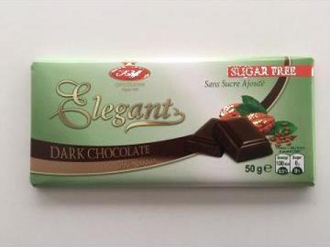 Ciocolata amaruie fara zahar Elegant 50g