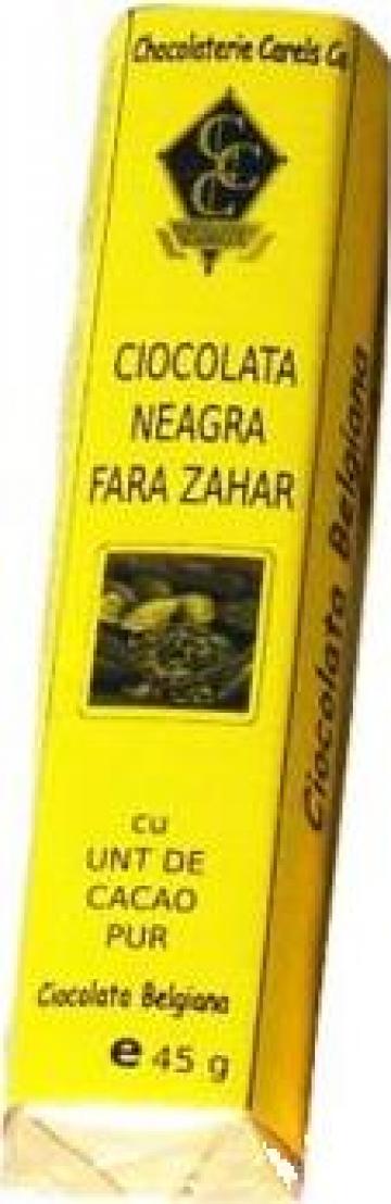 Ciocolata belgiana fara zahar neagra (45 g x 10 buc)