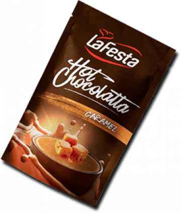 Ciocolata calda cu gust de caramel plic La Festa 10x25g