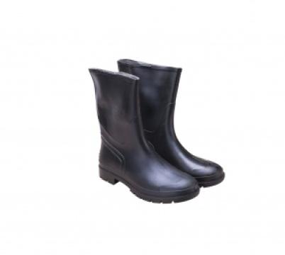 Cizme din PVC bursuc negre 45
