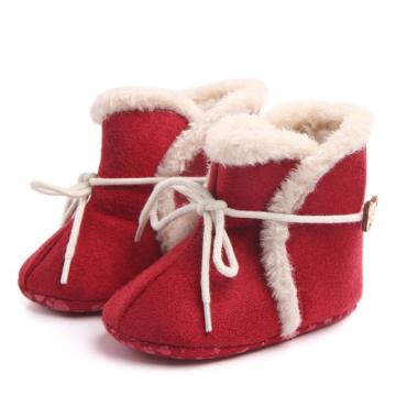 Cizmulite imblanite rosii - Warm baby boots