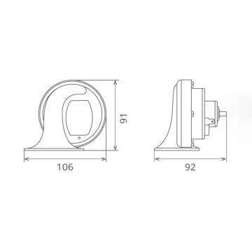 Claxon electromagnetic, melc, 24V 3A ton jos