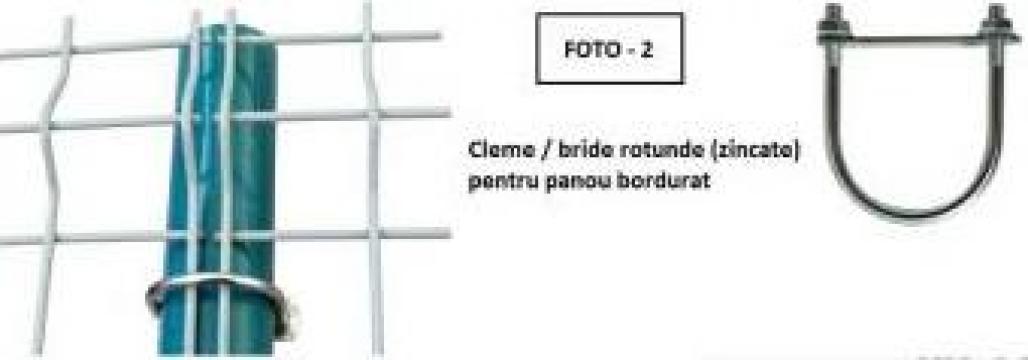 Cleme, bride rotunde zincate panou gard bordurat