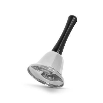 Clopotel de Craciun, culoare argintiu, maner negru 58645C