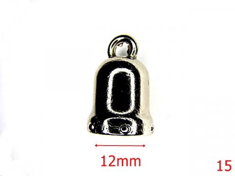 Clopotel ornamental 12 mm nichel 4C8 P27 15