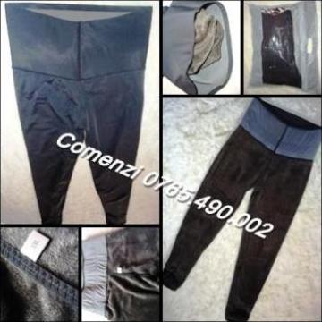 Colanti dama 2in1 negri grosi imblaniti