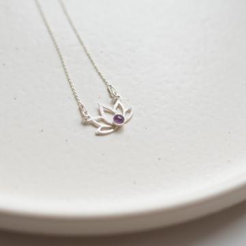 Colier Ametist floare de lotus