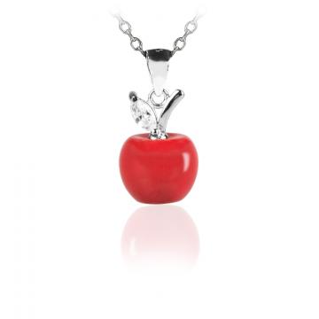 Colier din argint 925 cu cristale Charming Apple