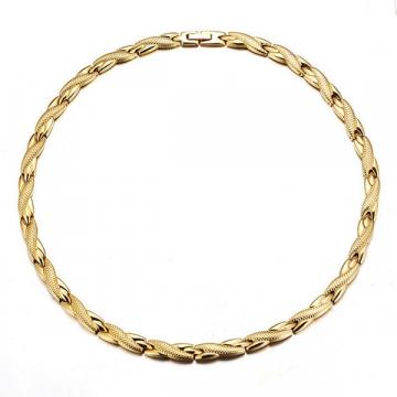 Colier magnetic din otel inoxidabil, gold