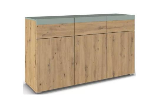 Comoda 140x81x41cm stejar Artisan/ Sage Saldana