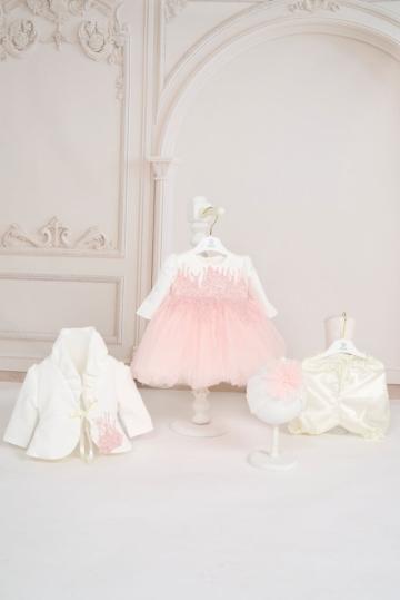 Compleu botez Rose-Barbie (maneca lunga)