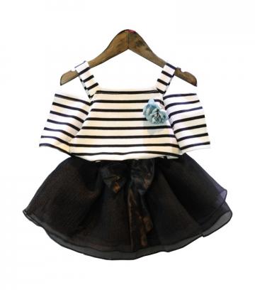 Compleu vara Chantal, tricou si fusta, bumbac, tulle, fete