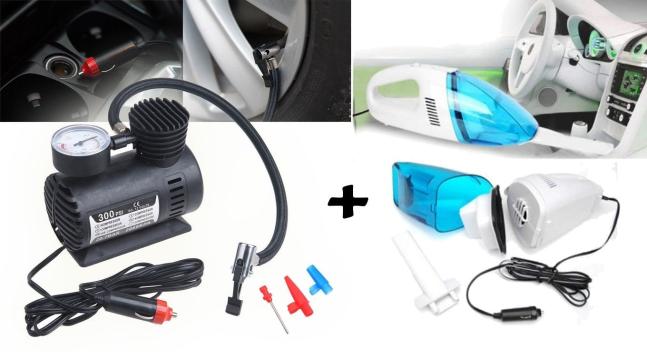 Compresor auto 12V + aspirator auto vacuum 12V