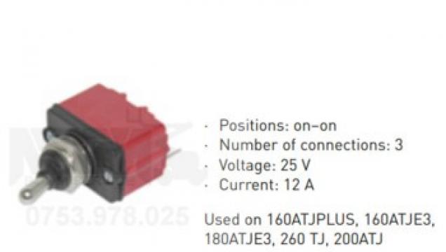 Comutator 25V 12A on on Manitou 160ATJPlus 160ATJE3 180ATJE3