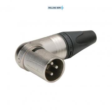 Conector XLR Tata cu 3 pini la 90 Neutrik NC3MRX