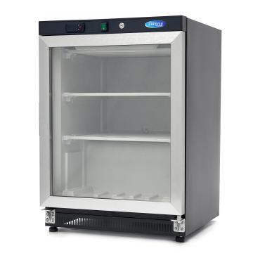 Congelator cu usa de sticla, capacitate 200 l, negru Maxima