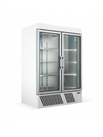 Congelator vertical alb cu 2 usi sticla Bambas UPF 137