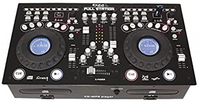 Consola DJ profesionala Ibiza cu CD/USB/SD, player Dual