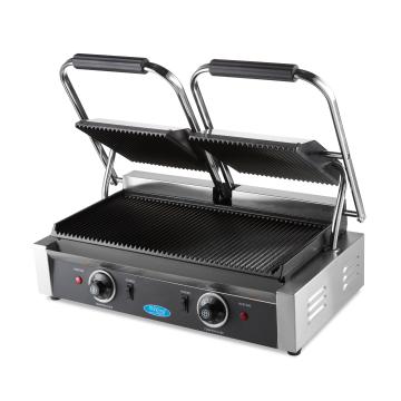 Contact grill dublu, striat Maxima