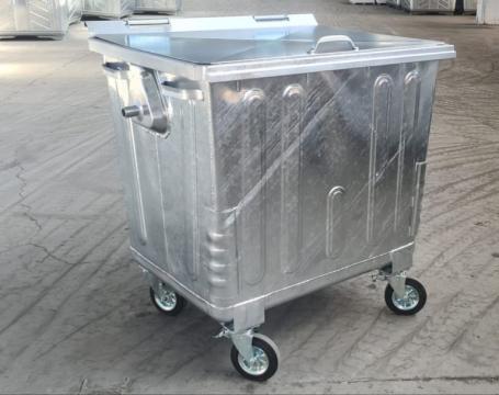 Container zincat 1.1 mc cu capac plat